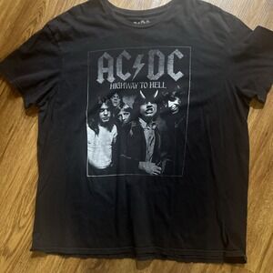 AC/DC T Shirt Mens XL Black Highway to Hell Black